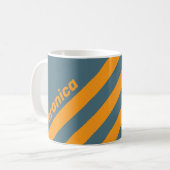 Retro Sunshine Three Stripes with Name コーヒーマグカップ (正面左)