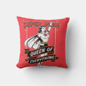 Retro Super Mom Queen of Everything Art Tee クッション (正面)