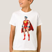 Retro Superhero Toast – 80s Comic Style Breakfast Tシャツ (正面)