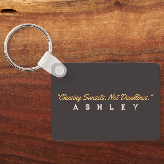 Retro Surf Sand Sunsets Palm Tree Beach Vibes キーホルダー (裏面)