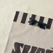 Retro Surf Sand Sunsets Palm Tree Beach Vibes ビーチタオル (インサイチュ)