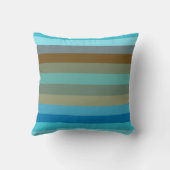 Retro Surf Stripe 1970s Beach Rainbow   クッション (裏面)