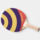 Retro Surf Sunset Circle Stripe with Name 卓球ラケット (横)