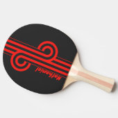 Retro Surf Sunset Dual Stripe Loop with Name 卓球ラケット (横)