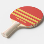 Retro Surf Sunset Three Across Striping with Name 卓球ラケット (正面アングル)