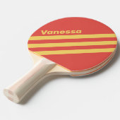 Retro Surf Sunset Three Angled Striping with Name 卓球ラケット (正面アングル)