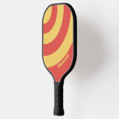 Retro Surf Sunset Three Circle Stripe with Name ピックルボールラケット (左)