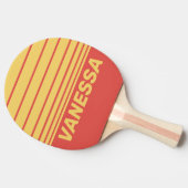 Retro Surf Sunset Three Horizon Striping with Name 卓球ラケット (横)
