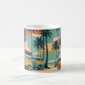 Retro Surf Van & Palm Trees Coffee Mug | Tropical  コーヒーマグカップ (中央)