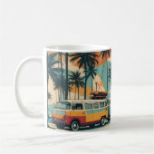 Retro Surf Van & Palm Trees Coffee Mug | Tropical  コーヒーマグカップ (左)