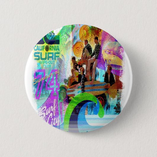 Retro Surfing Badge 缶バッジ (正面)