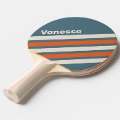 Retro Surfside Angled Striping with Name 卓球ラケット (正面アングル)