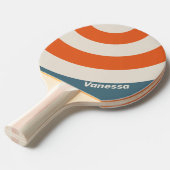 Retro Surfside Circle Stripe with Name 卓球ラケット (正面アングル)