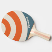 Retro Surfside Circle Stripe with Name 卓球ラケット (横)