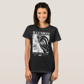 Retro Surreal Illusion Echo Face Streetwear  Tシャツ (正面フル)