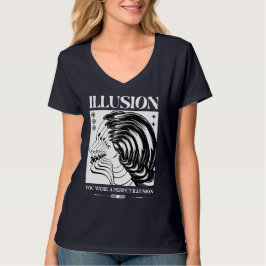 Retro Surreal Illusion Echo Face Streetwear  Tシャツ
