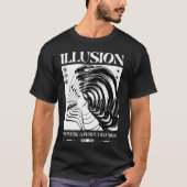 Retro Surreal Illusion Echo Face Streetwear  Tシャツ (正面)