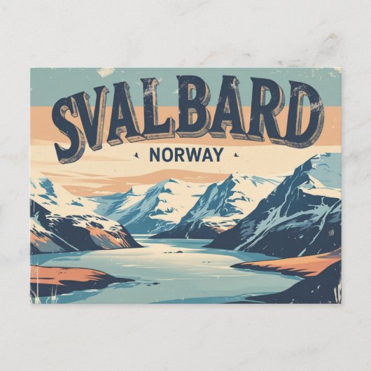 Retro Svalbard ポストカード (正面)