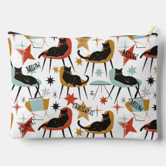 Retro Swanky Black Cat in Atomic MCM Accessory Bag アクセサリーポーチ