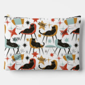 Retro Swanky Black Cat in Atomic MCM Accessory Bag アクセサリーポーチ (正面)