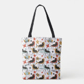 Retro Swanky Black Cat in Atomic MCM Chair Bag トートバッグ (裏面)