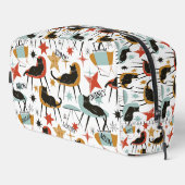 Retro Swanky Black Cat in Atomic MCM Toiletry Bag ドップキット (右コーナー)