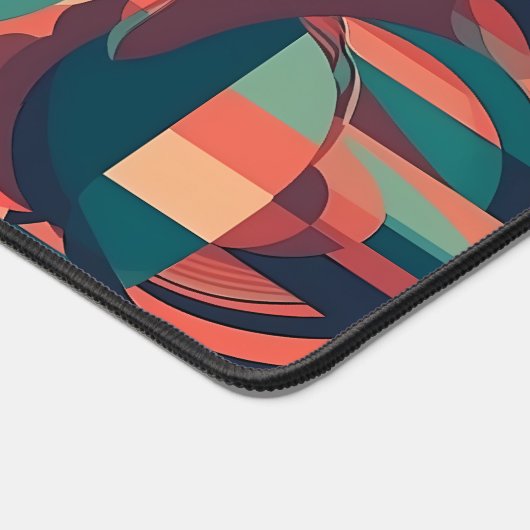 Retro Swirls in Harmonic Fusion デスクマット (コーナー)