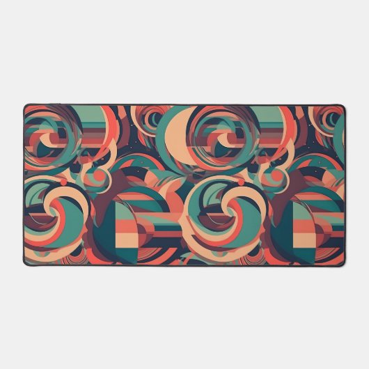 Retro Swirls in Harmonic Fusion デスクマット (正面)