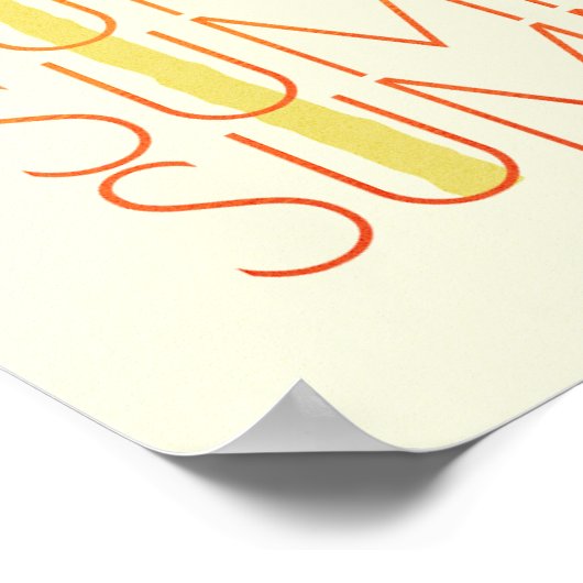 Retro-Synthwave 80s Surf ポスター (角)