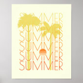 Retro-Synthwave 80s Surf ポスター (正面)