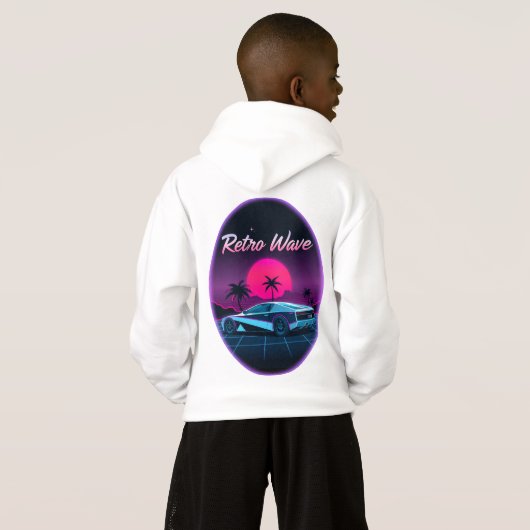 “Retro Synthwave” Back Print Hoodie (裏面フル)