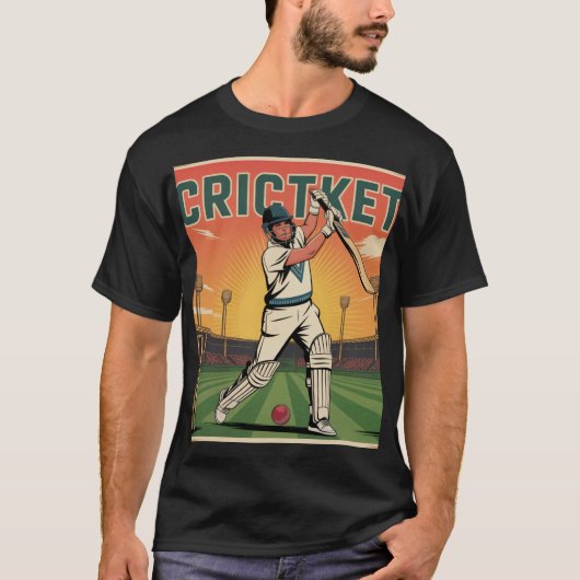 Retro T20 Cricket Fever Tee Tシャツ (正面)