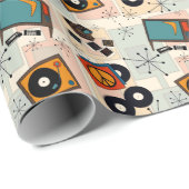 Retro t.v., stereo, camera & vinyl albums ラッピングペーパー (ロールコーナー)