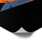 Retro Table Tennis Player Ping Pong Lover Sports ポスター (角)