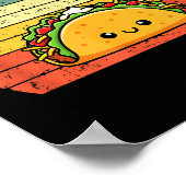 Retro Taco Lover Shirt Funny Retro Taco Humor  ポスター (角)