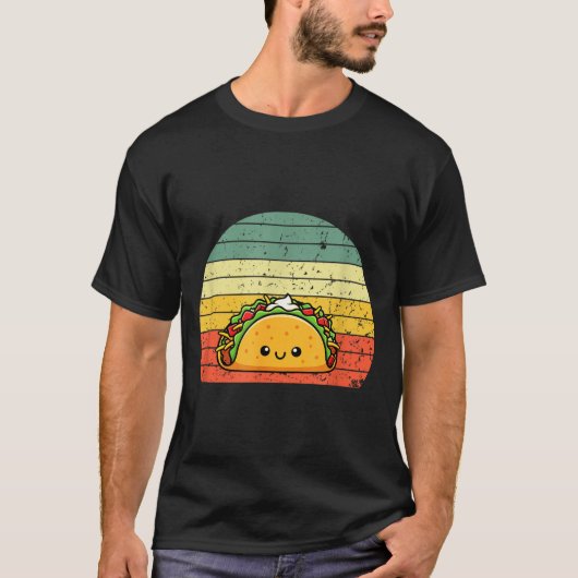 Retro Taco Lover Shirt Funny Retro Taco Humor  Tシャツ (正面)