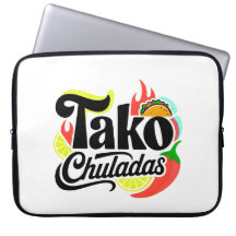 Retro "Tako Chuladas" Mexican Food Taco Laptop Sle