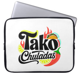 Retro "Tako Chuladas" Mexican Food Taco Laptop Sle ラップトップスリーブ