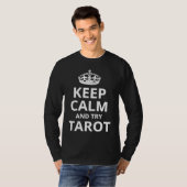 Retro Tarot 'Keep Calm and Try Tarot' Tシャツ (正面フル)
