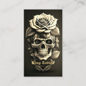 Retro Tattoo Artist Skull Tattooist Black Sand 名刺 (正面)