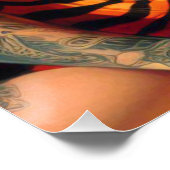 Retro Tattoo Beach Pin-up ポスター (コーナー)