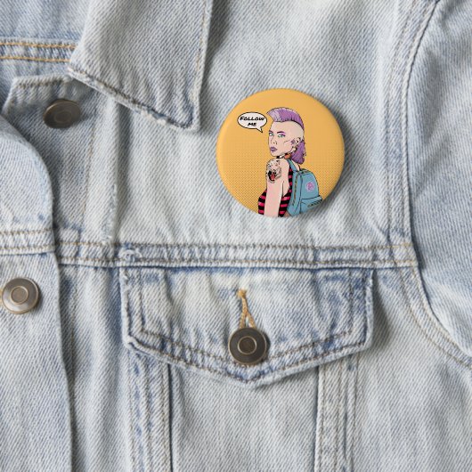 Retro tattoos poster 缶バッジ (インサイチュ)