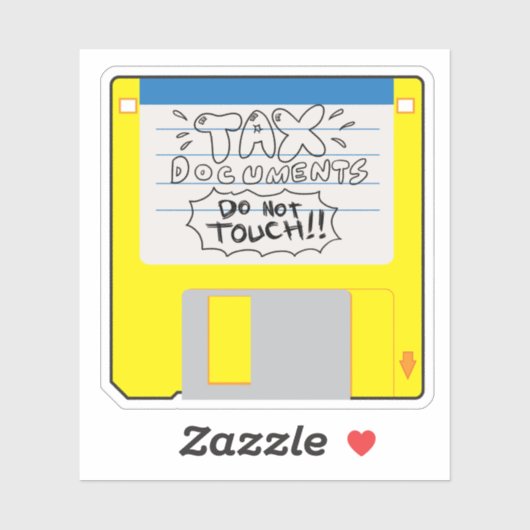 Retro Taxes Floppy Disk シール (シート)