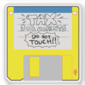Retro Taxes Floppy Disk シール (正面)