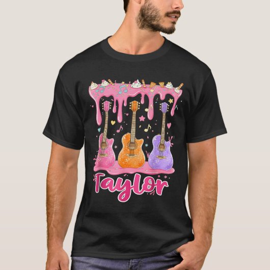 Retro Taylor Ice Cream Dripng Groovy 80's Women Me Tシャツ (正面)