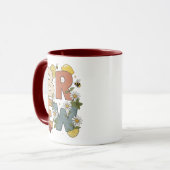 Retro Tea Brew Herb Design マグカップ (正面左)