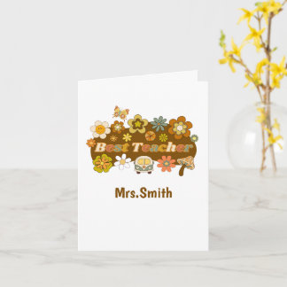 Retro Teacher Card カード