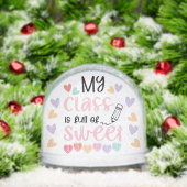 Retro Teacher in Heart Cute Quote Appreciation  (クリスマス)