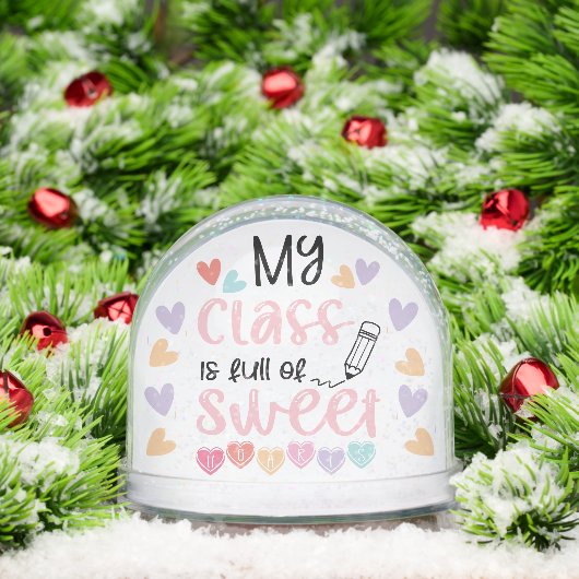 Retro Teacher in Heart Cute Quote Appreciation (クリスマス)