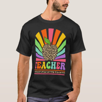 Retro Teacher Inspirational Colorful Back To Schoo Tシャツ